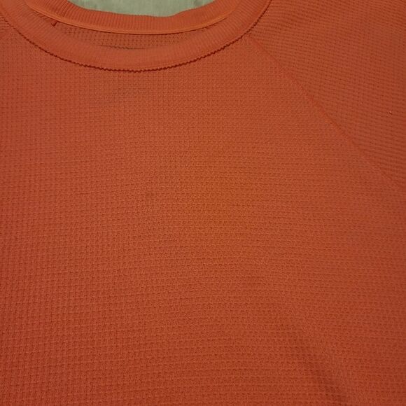 We the free neon peach colored over sized long-sleeved tee - Picture 6 of 6